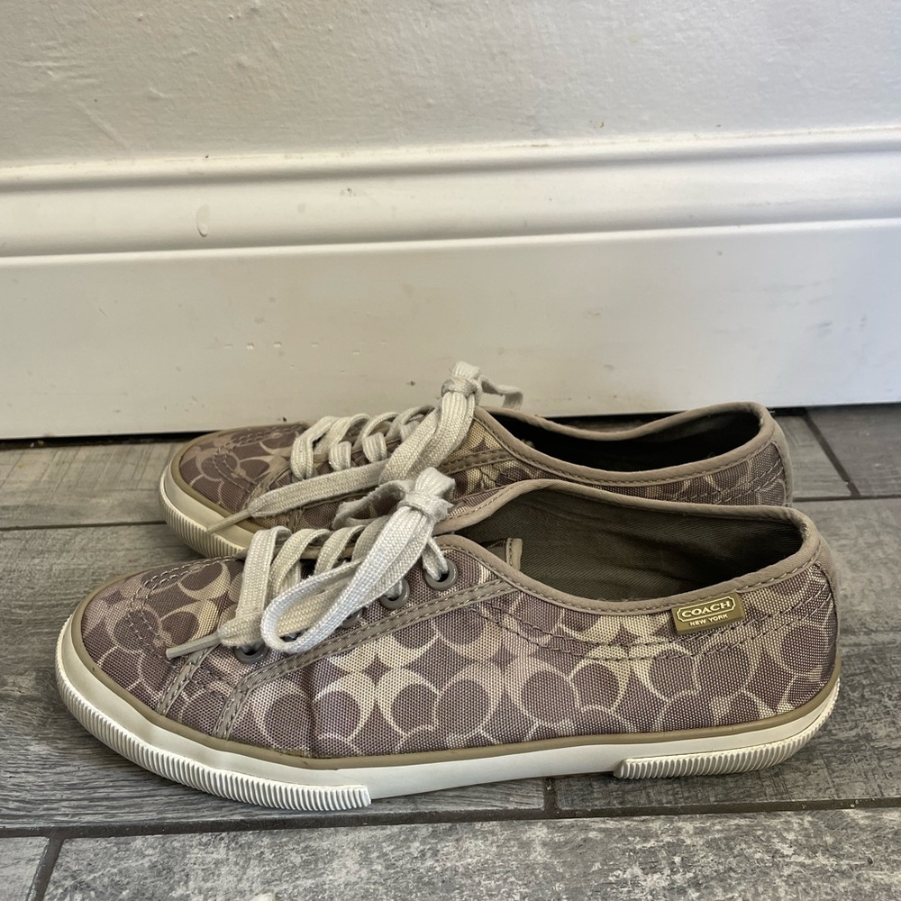Coach Women's Signature Kaylon Canvas Lace-Up Sneakers